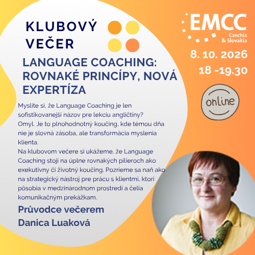 Klubový večer Language Coaching: Rovnaké princípy, nová expertíza - online